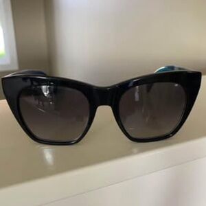 rag & bone Rnb Cat-Eye Sunglasses in black with blue accents